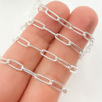 Load image into Gallery viewer, 925 Sterling Silver Hammered Paperclip Chains