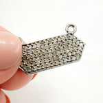 Load image into Gallery viewer, DC873. Diamond Sterling Silver Hexagon Pendant
