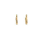 Load image into Gallery viewer, EHF56458EM. 14K Solid Gold Diamond and Emerald Hoops