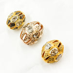 Load image into Gallery viewer, DC848. Diamond & Sterling Silver Oval Bead