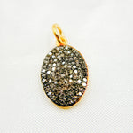 Load image into Gallery viewer, DC924. Diamond Sterling Silver Oval Charm