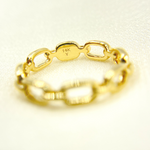 Load image into Gallery viewer, 14K Solid Yellow Gold Chain Link Ring