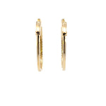 Load image into Gallery viewer, EHL56931. 14k Solid Gold Diamond Oval Hoops