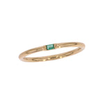 Load image into Gallery viewer, RAA01545. 14K Solid Yellow Gold Solo Baguette Ring