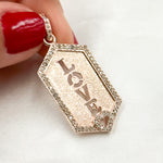 Load image into Gallery viewer, DP554. Diamond Sterling Silver Love Pendant