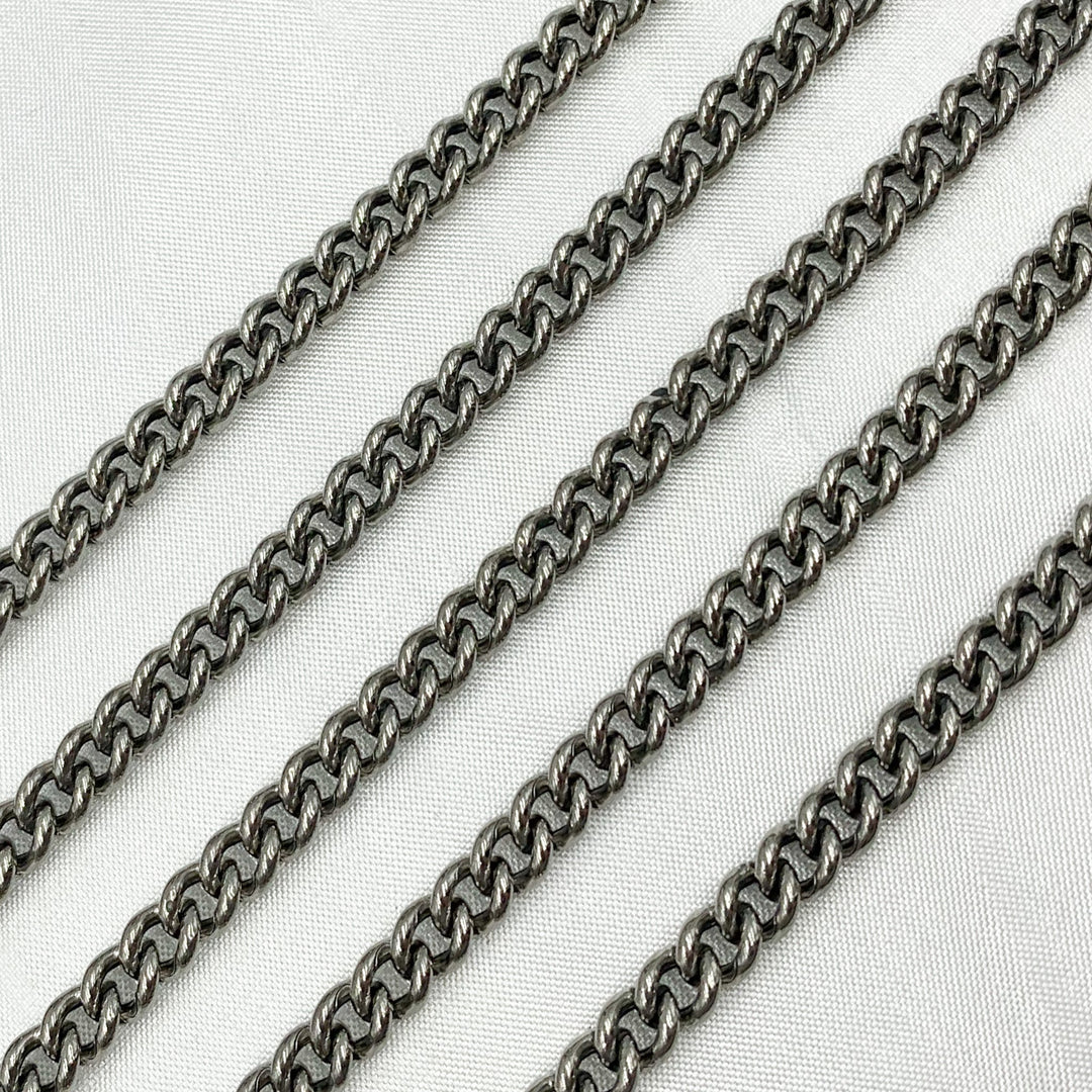 Y2OX. Oxidized Sterling Silver Curb Chain