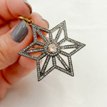 Load image into Gallery viewer, DP118. Diamond & Sterling Silver Star Pendant with Gemstone