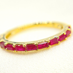 Load image into Gallery viewer, 14K Solid Yellow Gold Ruby Ring.