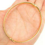 Load image into Gallery viewer, Bangle17. 14K Solid Gold Matte Textured Bangle