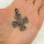 Load image into Gallery viewer, DP110. Diamond Sterling Silver Cross Pendant