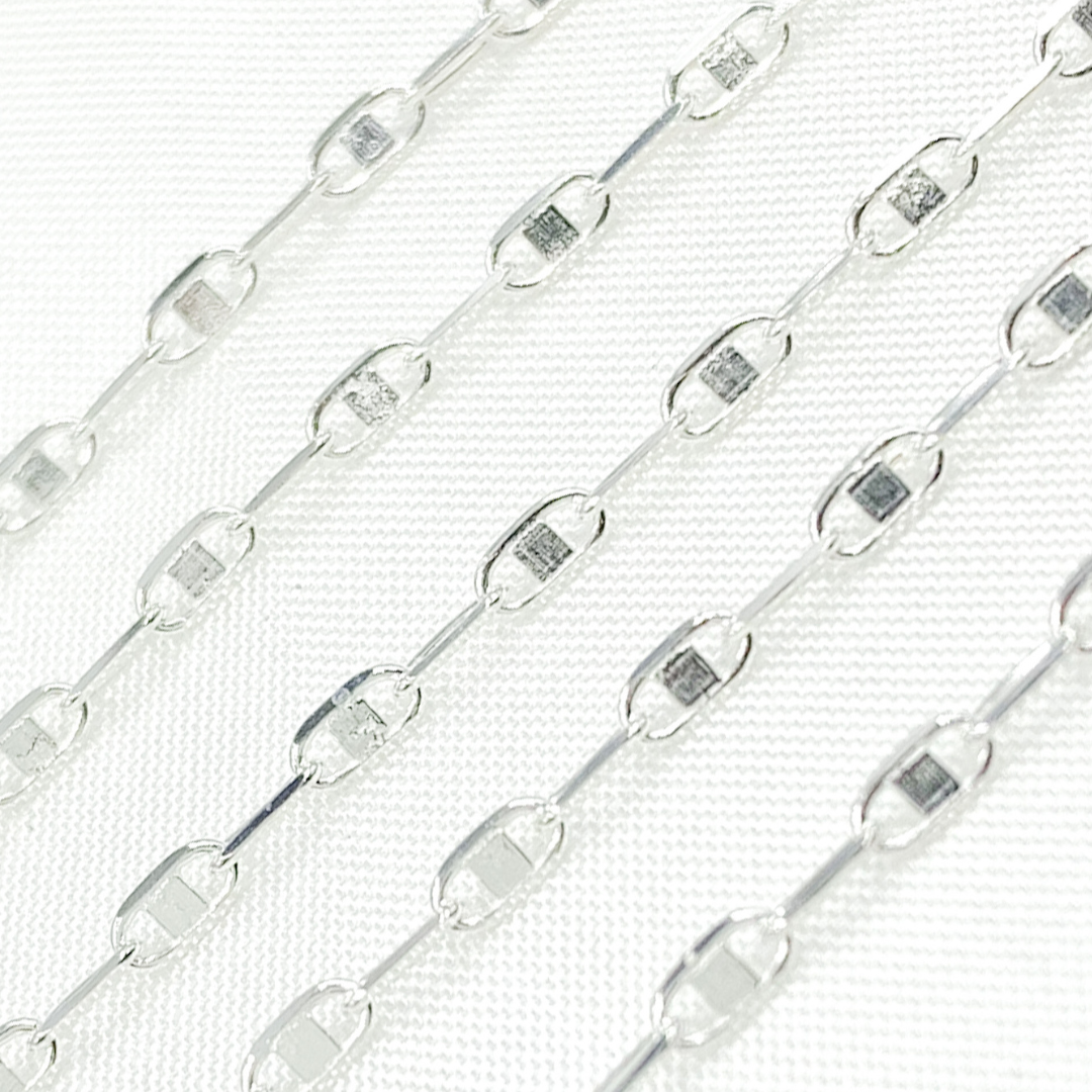 Z107SS. Sterling Silver Oval & Mariner Link Chain