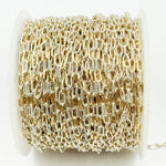 Load image into Gallery viewer, 3106PZXESS+GF. 14k Gold Filled Smooth and Silver Textured Paperclip Link Chain