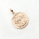 Load image into Gallery viewer, Diamond Sterling Silver Round Engraved Pendant