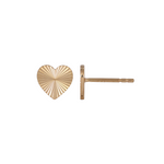 Load image into Gallery viewer, 14K Gold Heart Studs Earrings