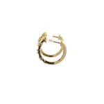 Load image into Gallery viewer, EHD57037Y. 14k Solid Gold Baguette Hoops