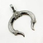 Load image into Gallery viewer, DP184. Diamond Sterling Silver Horn Pendant