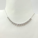 Load image into Gallery viewer, 14K Solid Gold Diamond Rectangles Necklace. NK401351