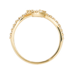 Load image into Gallery viewer, R00525. 14K Solid Gold Diamond Double Line Ring