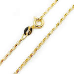 Load image into Gallery viewer, 14k Solid Yellow Gold Diamond Cut Oval Link Necklace