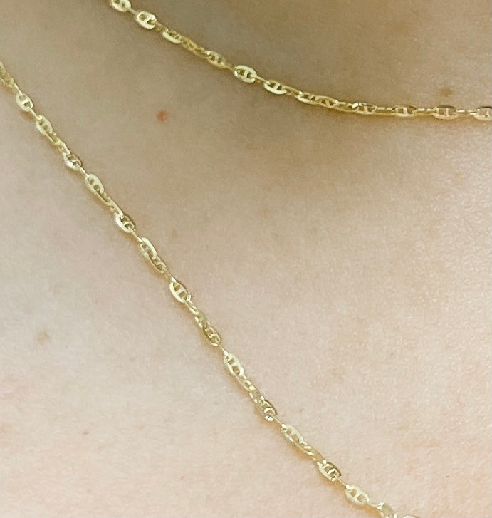 Shop Now Solid Gold Marina Link Chain