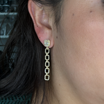 Load image into Gallery viewer, OJE6225. 14k Solid Gold Diamond Dangle Links Earrings