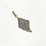 Load image into Gallery viewer, DP090. Diamond Sterling Silver Leaf Pendant