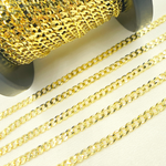 Load image into Gallery viewer, 14K Solid Yellow Gold Flat Curb Chain by Foot