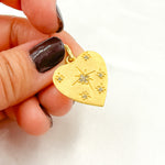 Load image into Gallery viewer, DP314. Diamond Sterling Silver Heart Pendant with Stars