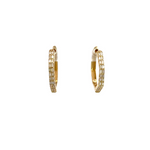 Load image into Gallery viewer, EHE56546. 14k Solid Gold Diamond Octagon Hoops