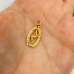 Load image into Gallery viewer, 14K Solid Gold Organic Shape Pendant with Diamonds. GDP151