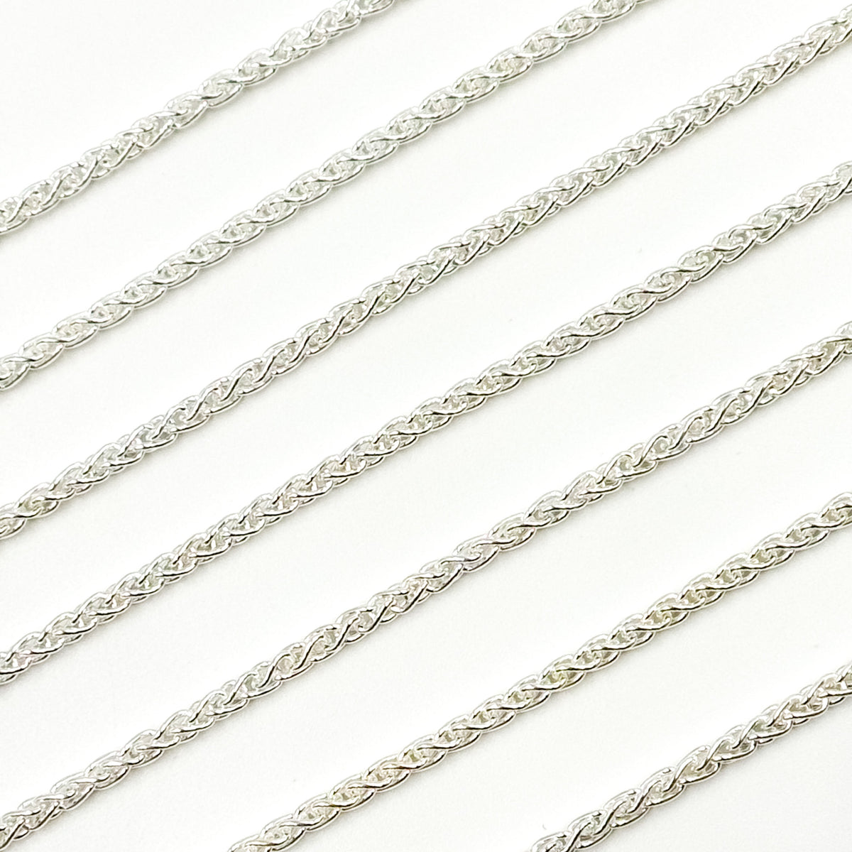 473SS. 925 Sterling Silver Wheat Chain