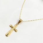 Load image into Gallery viewer, GDP674. 14K Solid Gold Cross Charm with Round Edge