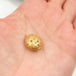 Load image into Gallery viewer, Diamond & Sterling Silver Pear Shape Bead