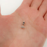Load image into Gallery viewer, Buy 14K Solid White Gold Diamond Flower Stud Earrings