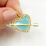 Load image into Gallery viewer, Diamond Sterling Silver Heart Enamel Pendant