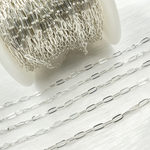 Load image into Gallery viewer, Sterling Silver Flat Paperclip Link Chain