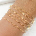 Load image into Gallery viewer, 1175-1125GF. 14K Gold-Filled Flat Marina and Cable Links Chain
