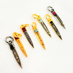 Load image into Gallery viewer, DC363. Diamond Sterling Silver Spike Pendant with Gemstone