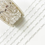 Load image into Gallery viewer, Shop Now Sterling Silver Curb Chain with Textured Disc Link