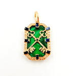 Load image into Gallery viewer, Buy 14K Gold Keys Rectangle Pendant