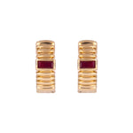 Load image into Gallery viewer, EHZ57170. 14k Solid Gold Gemstone Huggies