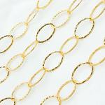 Load image into Gallery viewer, 14k Gold Filled Hammered Oval Link Chain. 674KGF
