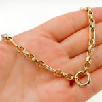 Load image into Gallery viewer, 14K Gold Hollow Long and Short Fancy Necklace