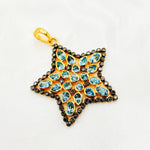 Load image into Gallery viewer, DSP030. Diamond Silver Star Gemstone Pendant