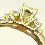 Load image into Gallery viewer, 14K Solid Yellow Gold Rectangle Cluster Diamond Ring.