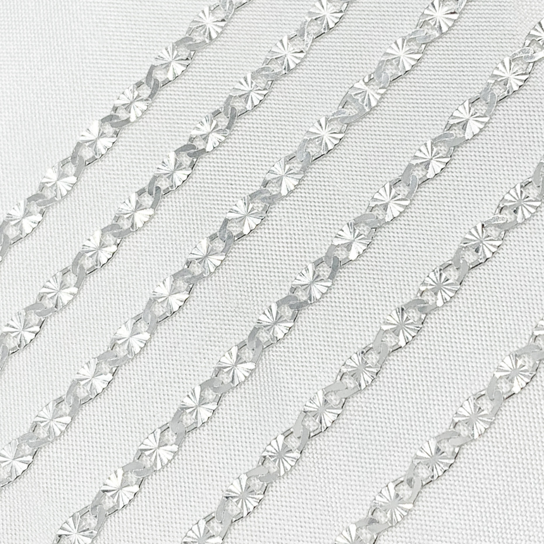 Sterling Silver Diamond Cut Mariner Link Chains
