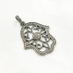 Load image into Gallery viewer, DP295. Diamond & Sterling Silver Hamsa Pendant