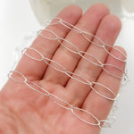 Load image into Gallery viewer, 700SS. Sterling Silver Smooth Marquise Shape Link Chain