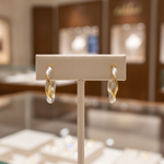 Load image into Gallery viewer, GER32. 14K Solid Gold Twist Round Classic Hollow Hoop Earrings
