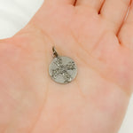 Load image into Gallery viewer, DC301. Diamond Sterling Silver Round Cross Charm